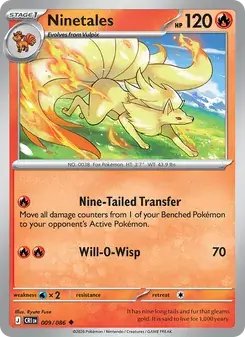 Ninetales 009/86 Chaos Rising Pokémon card