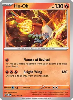 Ho-Oh 010/86 Chaos Rising Pokémon card