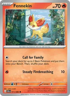 Fennekin 011/86 Chaos Rising Pokémon card