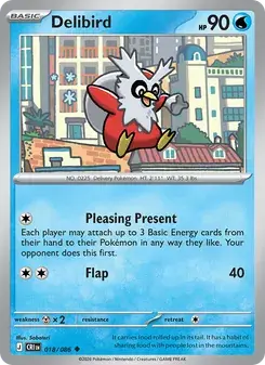 Delibird 018/86 Chaos Rising Pokémon card