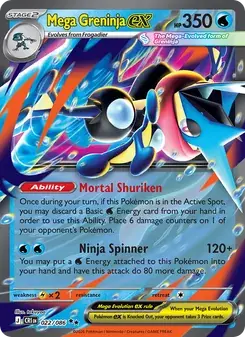 Mega Greninja ex 022/86 Chaos Rising Pokémon card