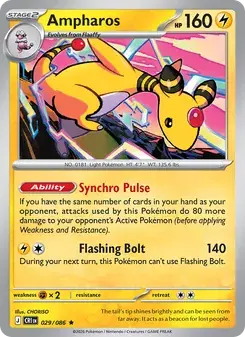 Ampharos 029/86 Chaos Rising Pokémon card