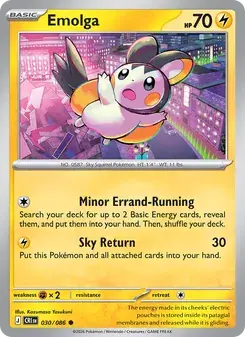 Emolga 030/86 Chaos Rising Pokémon card