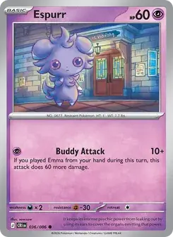 Espurr 036/86 Chaos Rising Pokémon card