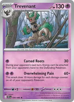 Trevenant 039/86 Chaos Rising Pokémon card