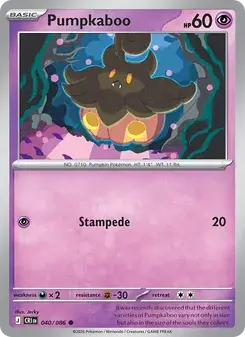 Pumpkaboo 040/86 Chaos Rising Pokémon card