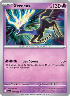 Xerneas 042/86 Chaos Rising Pokémon card
