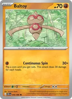 Baltoy 046/86 Chaos Rising Pokémon card