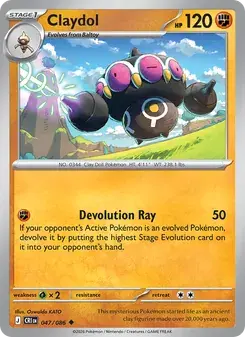 Claydol 047/86 Chaos Rising Pokémon card