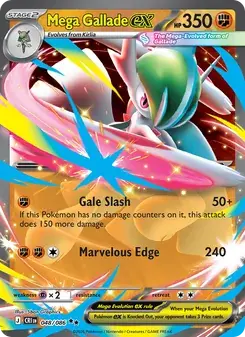 Mega Gallade ex 048/86 Chaos Rising Pokémon card