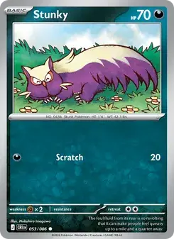Stunky 053/86 Chaos Rising Pokémon card