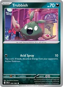 Trubbish 056/86 Chaos Rising Pokémon Karte