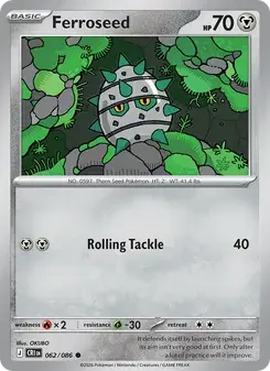 Ferroseed 062/86 Chaos Rising Pokémon card
