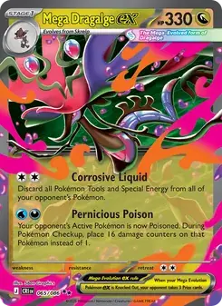 Mega Dragalge ex 065/86 Chaos Rising Pokémon card