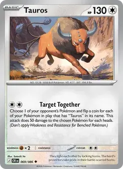 Tauros 069/86 Chaos Rising Pokémon card