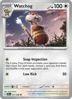Watchog 071/86 Chaos Rising Pokémon card