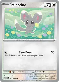 Minccino 072/86 Chaos Rising Pokémon card