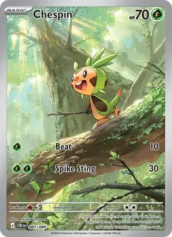 Chespin 087/86 Chaos Rising Pokémon card
