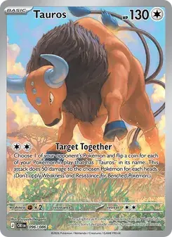 Tauros 096/86 Chaos Rising Pokémon card