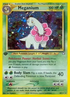 Meganium 10/111 Neo Genesis Pokémon card