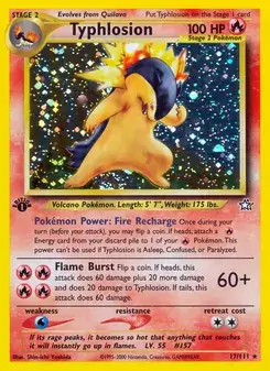 Typhlosion 17/111 Neo Genesis Pokémon card