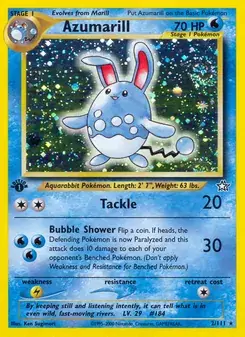 Azumarill 2/111 Neo Genesis Pokémon card