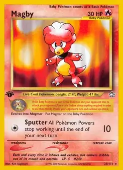 Magby 23/111 Neo Genesis Pokémon card