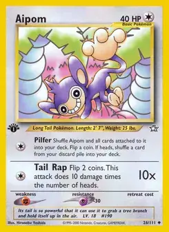 Aipom 26/111 Neo Genesis Pokémon card