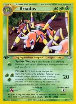 Ariados 27/111 Neo Genesis Pokémon card