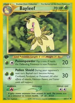 Bayleef 28/111 Neo Genesis Pokémon card