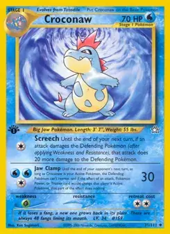 Croconaw 31/111 Neo Genesis Pokémon card