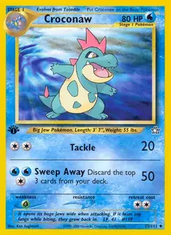 Croconaw 32/111 Neo Genesis Pokémon card