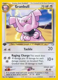 Granbull 37/111 Neo Genesis Pokémon card