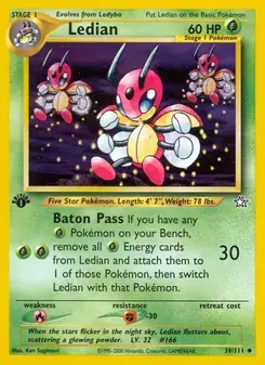 Ledian 39/111 Neo Genesis Pokémon card