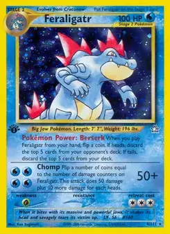 Feraligatr 4/111 Neo Genesis Pokémon card