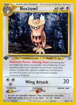 Noctowl 42/111 Neo Genesis Pokémon card