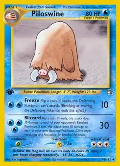 Piloswine 44/111 Neo Genesis Pokémon card