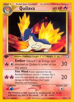 Quilava 46/111 Neo Genesis Pokémon card
