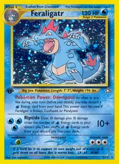 Feraligatr 5/111 Neo Genesis Pokémon card