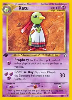 Xatu 52/111 Neo Genesis Pokémon card