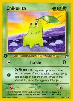 Chikorita 53/111 Neo Genesis Pokémon card