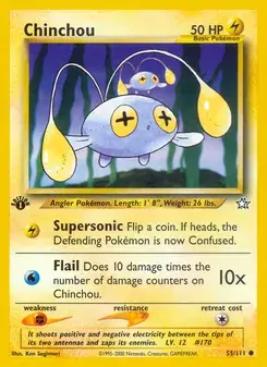 Chinchou 55/111 Neo Genesis Pokémon card