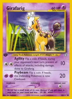 Girafarig 58/111 Neo Genesis Pokémon card