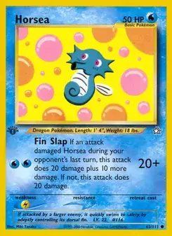 Horsea 62/111 Neo Genesis Pokémon card