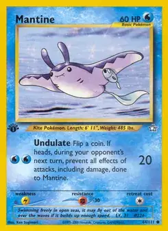 Mantine 64/111 Neo Genesis Pokémon card