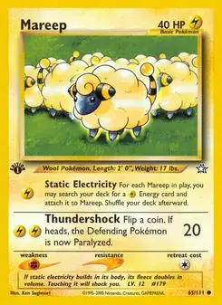Mareep 65/111 Neo Genesis Pokémon card