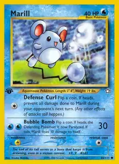 Marill 66/111 Neo Genesis Pokémon card