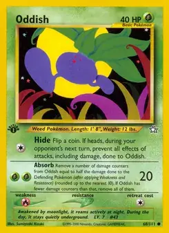 Oddish 68/111 Neo Genesis Pokémon card