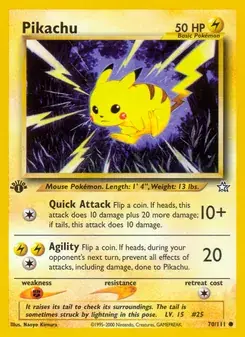 Pikachu 70/111 Neo Genesis Pokémon card