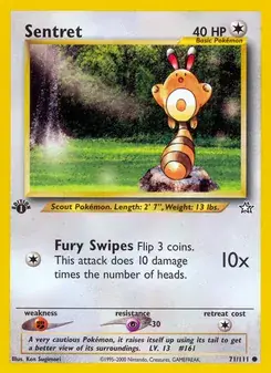 Sentret 71/111 Neo Genesis Pokémon card